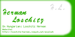 herman loschitz business card